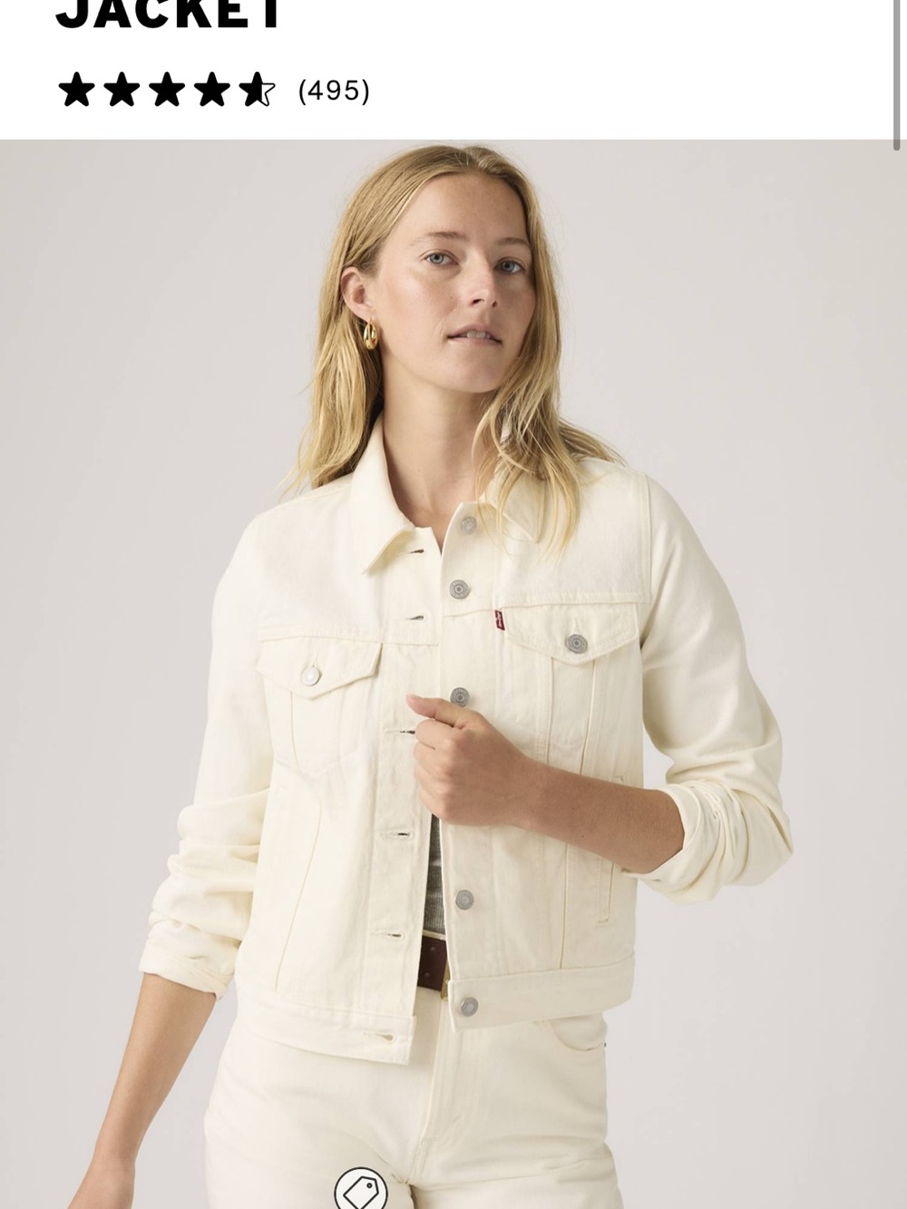 Levi's White Denim Original Trucker Jacket